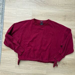 Gap burgundy cinched waist Pullover Sweatshirt